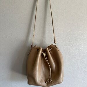 Vintage Mark Cross Leather Bucket Bag